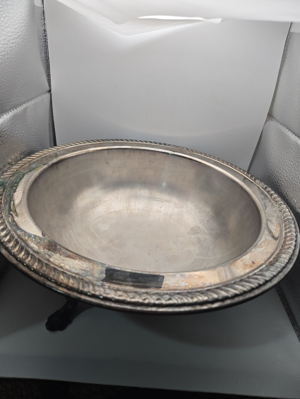 Vintage FB Rogers Silver Co 1258 Pedestal Serving Bowl Candy Dish 11"